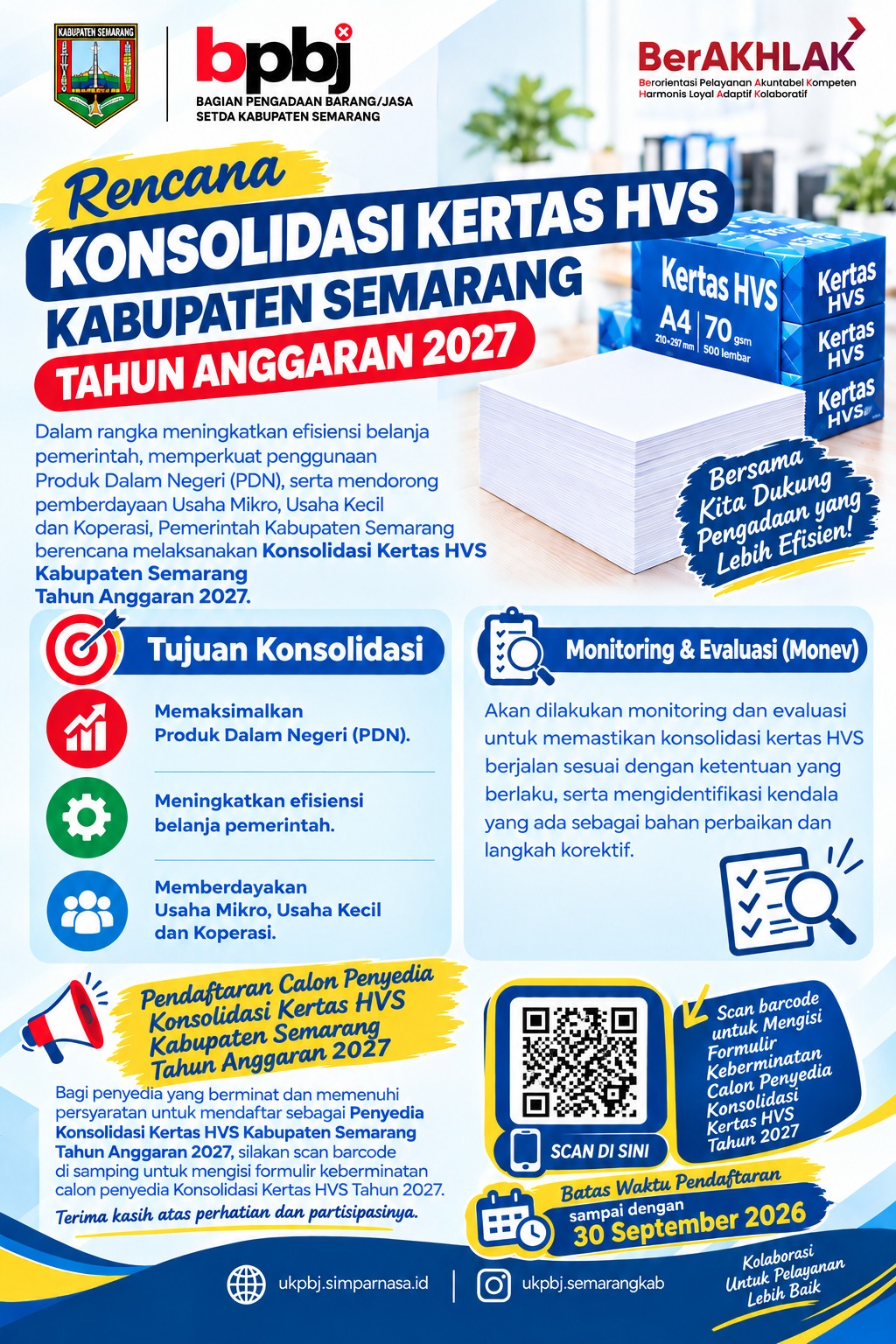 Konsolidasi Pengadaan kertas HVS
